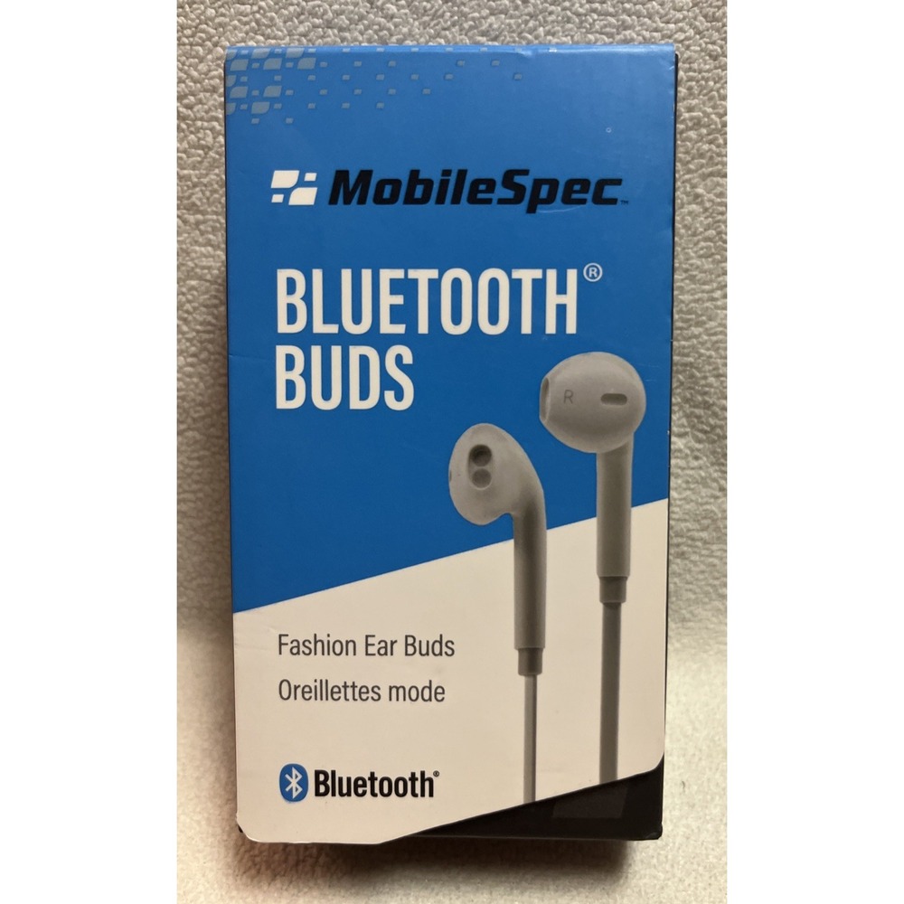 MOBILESPEC MBS11302‎ Wireless Earbuds,Plastic,110VAC,White